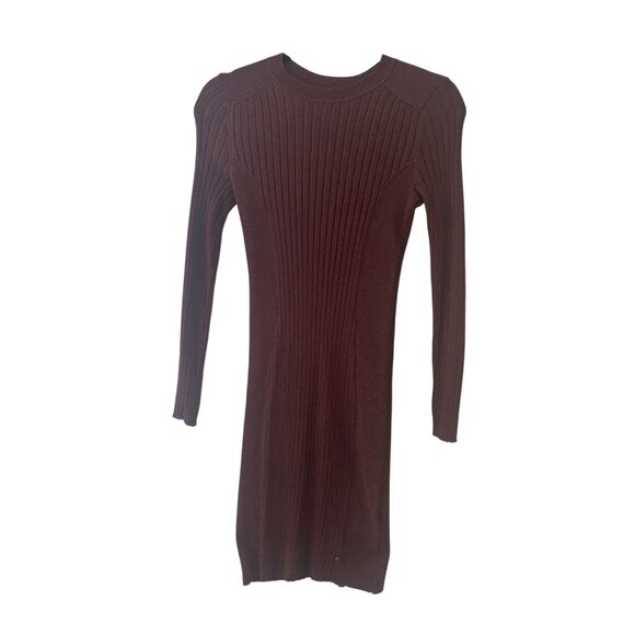 Ted Baker London Nichola Metallic Brown Ribbed Knit Bodycon Mini Dress Size 2 - Picture 4 of 13